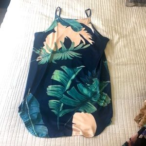 MISLOO Tropical Spaghetti Strap Dress - Size L